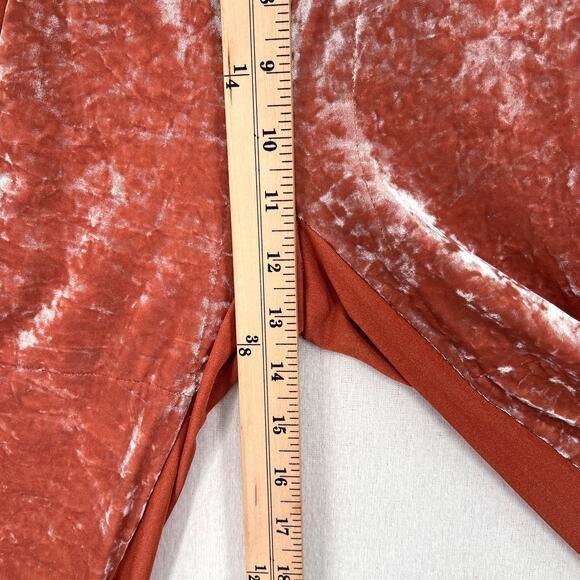 FREE PEOPLE HAH HOT AS HELL 1 Track Mind Pants Women Small Crushed Velvet Jogger - Picture 15 of 16